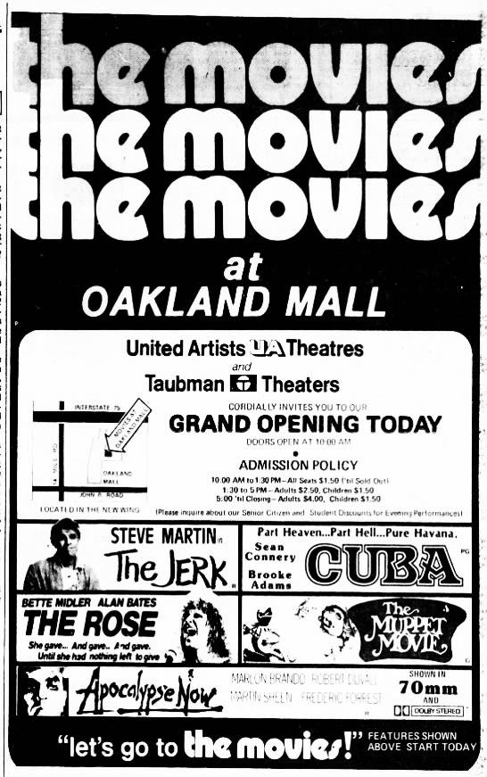 Movies at Oakland Mall